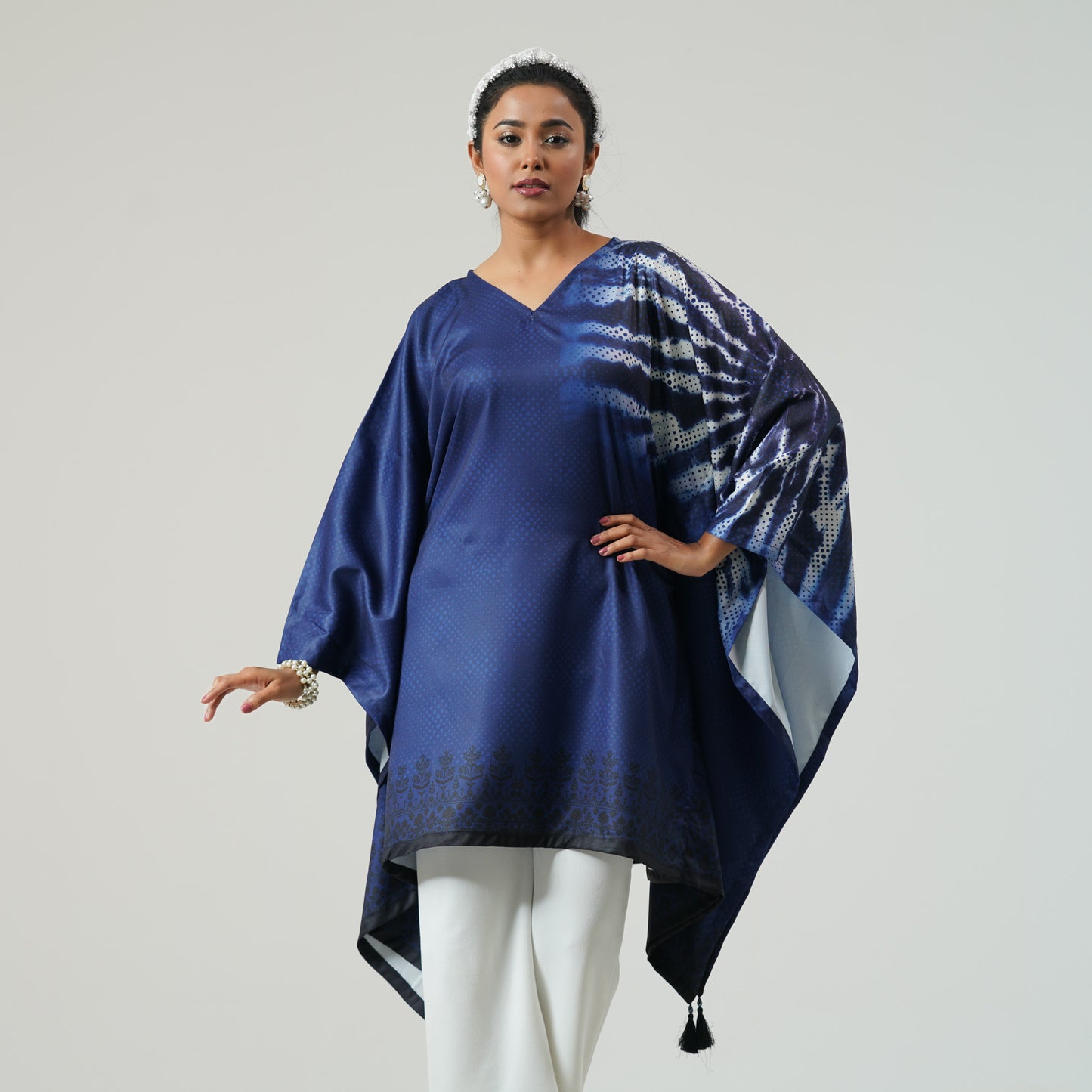 Womens Blue Kaftan