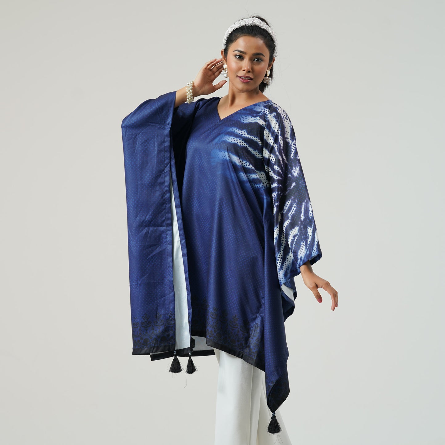 Womens Blue Kaftan