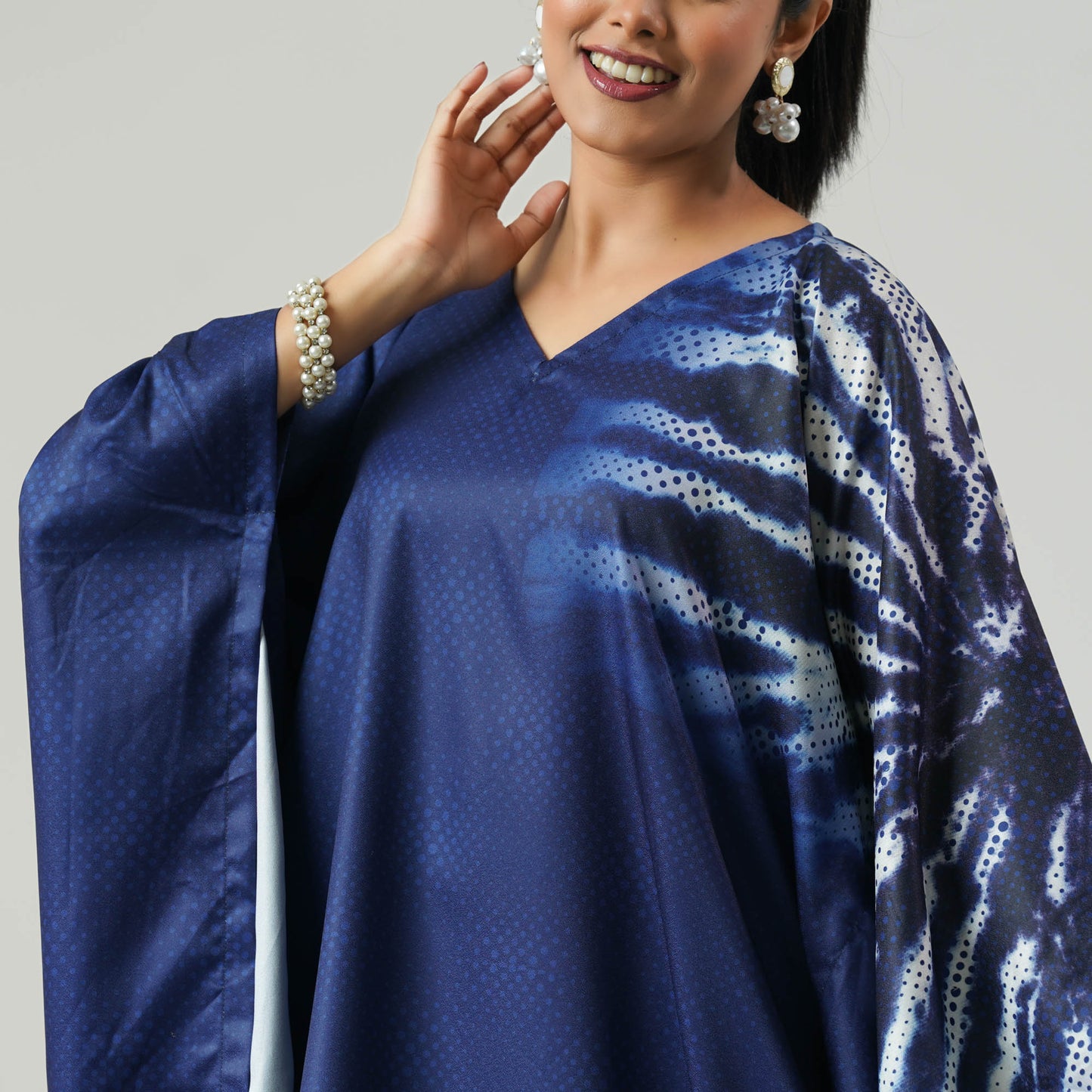 Womens Blue Kaftan