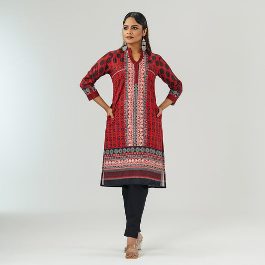 Womens Ethnic Maroon Kurti