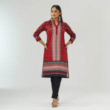 Load image into Gallery viewer, Womens Ethnic Maroon Kurti
