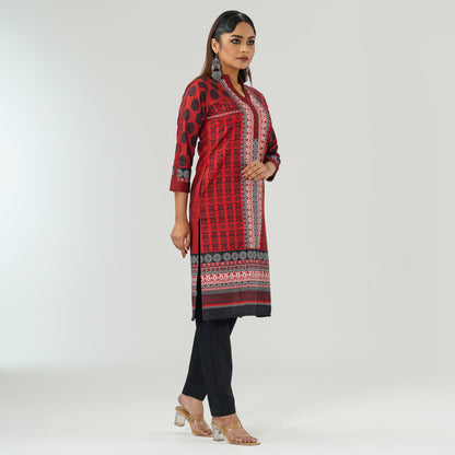 Womens Ethnic Maroon Kurti