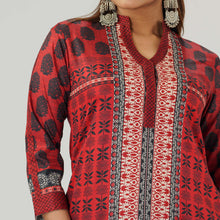 Load image into Gallery viewer, Womens Ethnic Maroon Kurti
