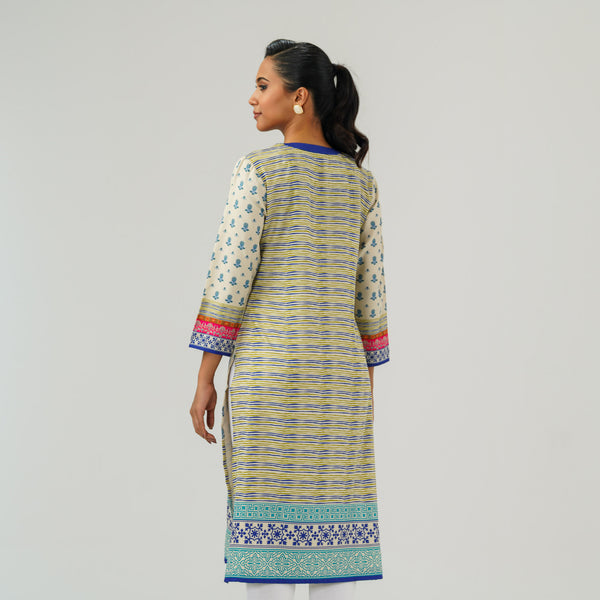 Womens Multicolor Printed Kurti