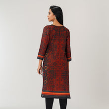 Load image into Gallery viewer, Womens Brown Printed Kurti
