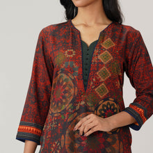 Load image into Gallery viewer, Womens Brown Printed Kurti
