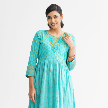 Women’s Premium Pastel Anarkali Kurti