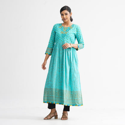 Women’s Premium Pastel Anarkali Kurti