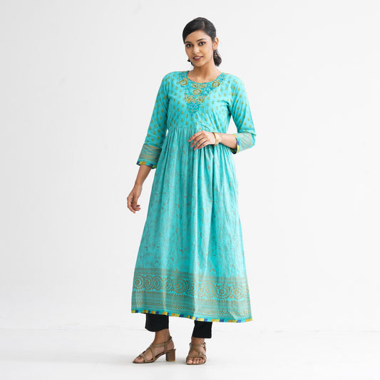 Women’s Premium Pastel Anarkali Kurti