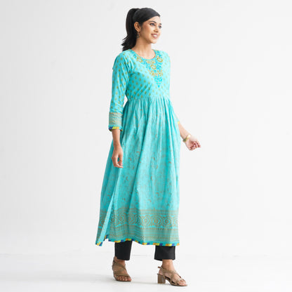 Women’s Premium Pastel Anarkali Kurti