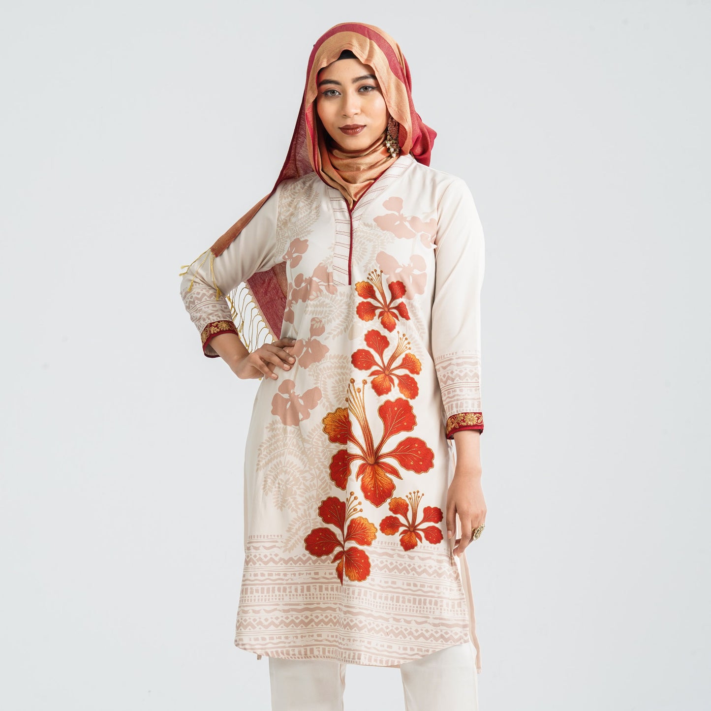 Women's Blended Silk Kurti