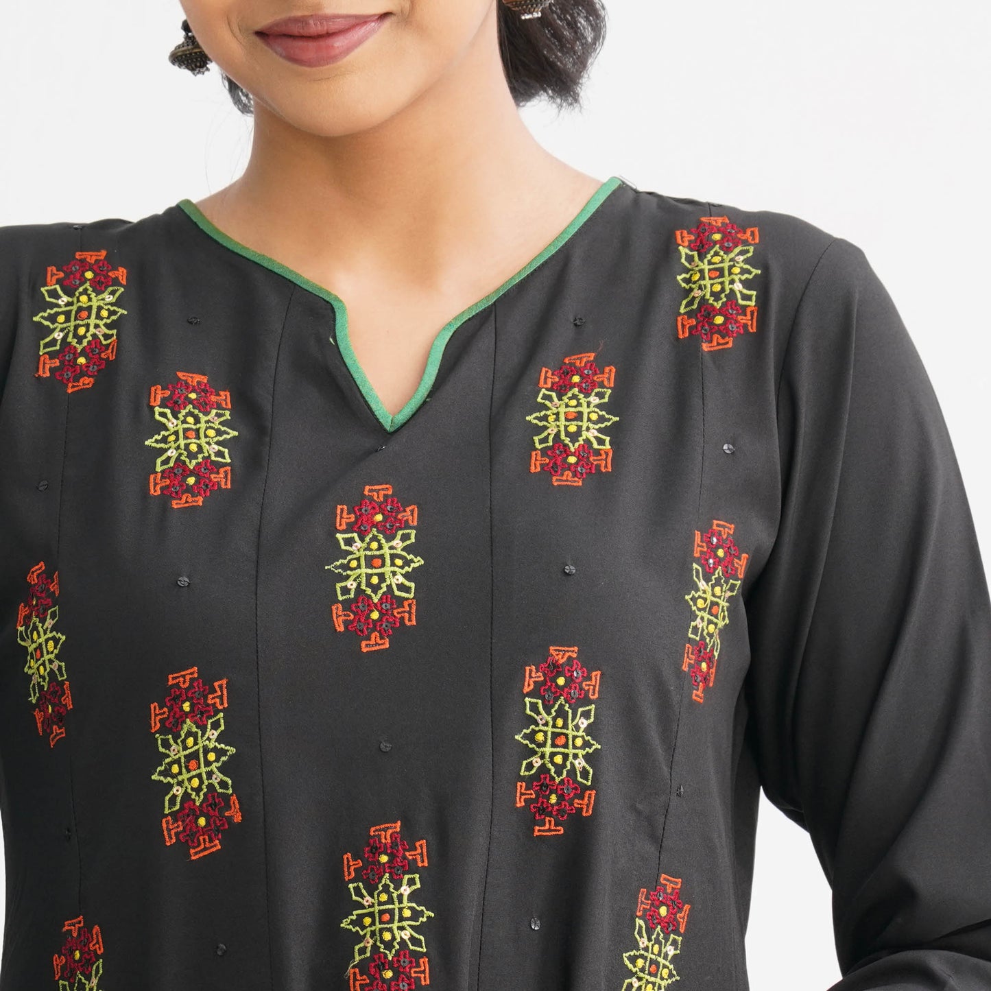 Women’s Premium Black Anarkali Kurti