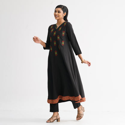 Women’s Premium Black Anarkali Kurti