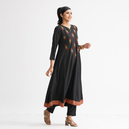 Women’s Premium Black Anarkali Kurti