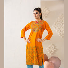 Load image into Gallery viewer, ETHNIC HIGH RANGE KURTI-ORANGE
