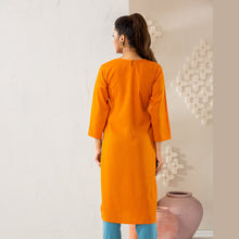 Load image into Gallery viewer, ETHNIC HIGH RANGE KURTI-ORANGE
