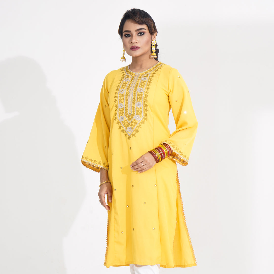 Women Yellow Kurti