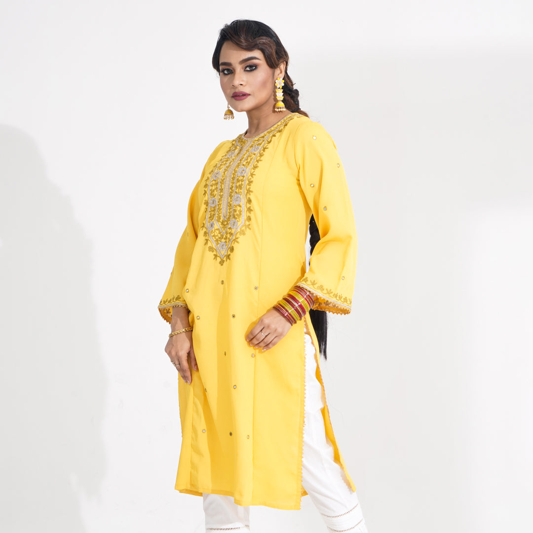 Women Yellow Kurti