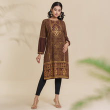 Load image into Gallery viewer, Ladies Average Kurti- Brown
