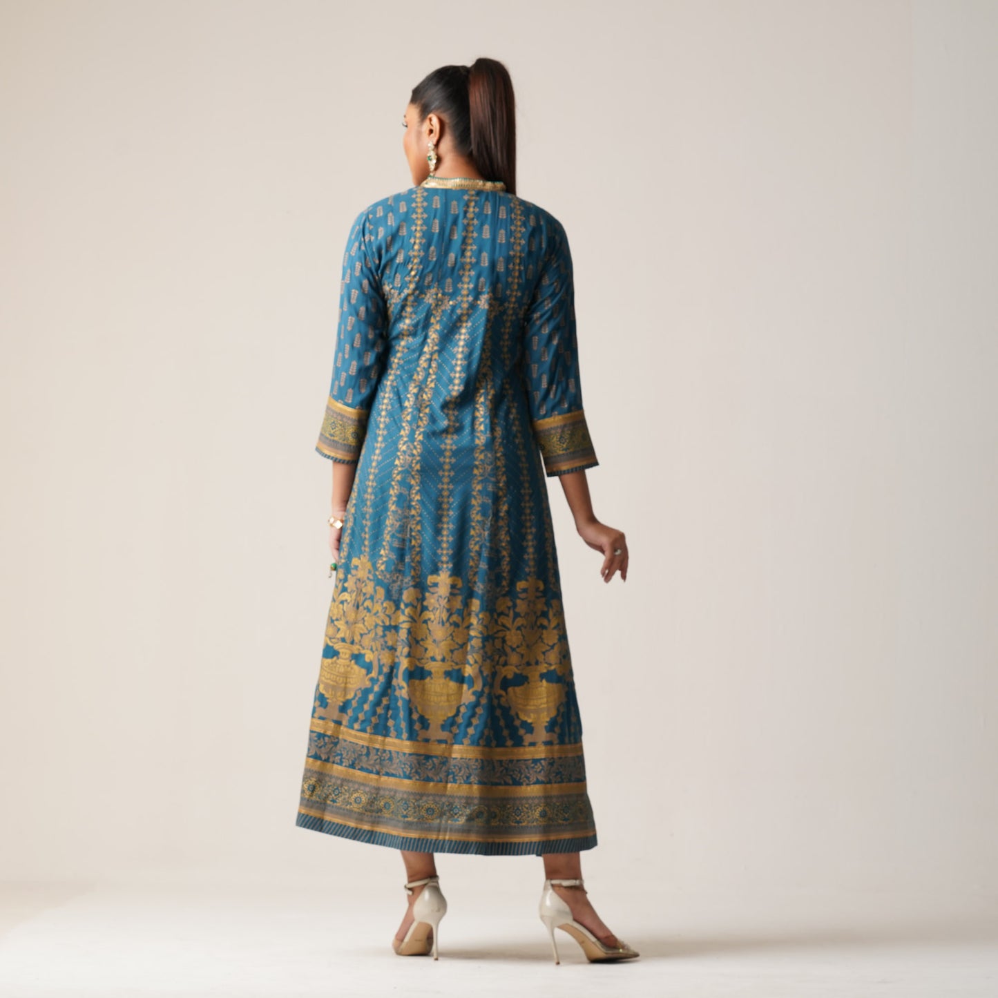 Womens Premium Kurti-Teal