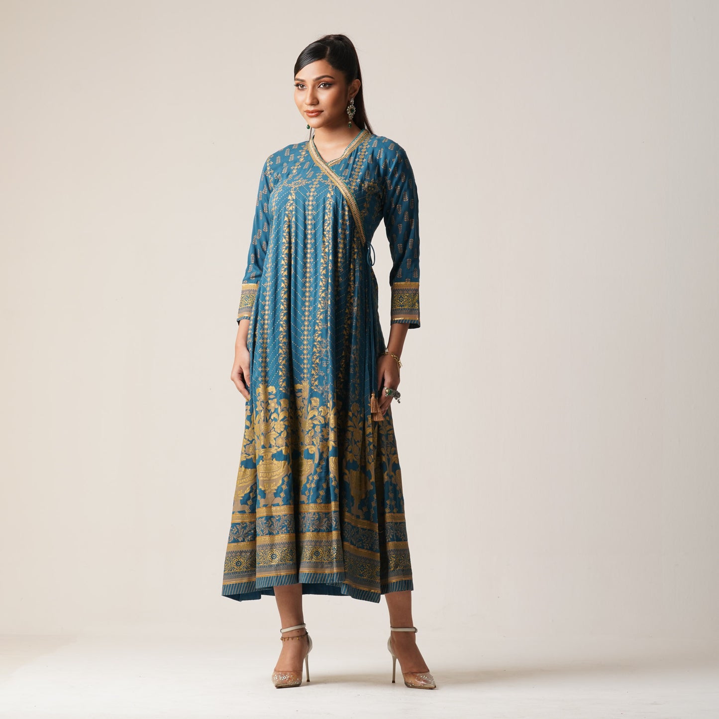 Womens Premium Kurti-Teal