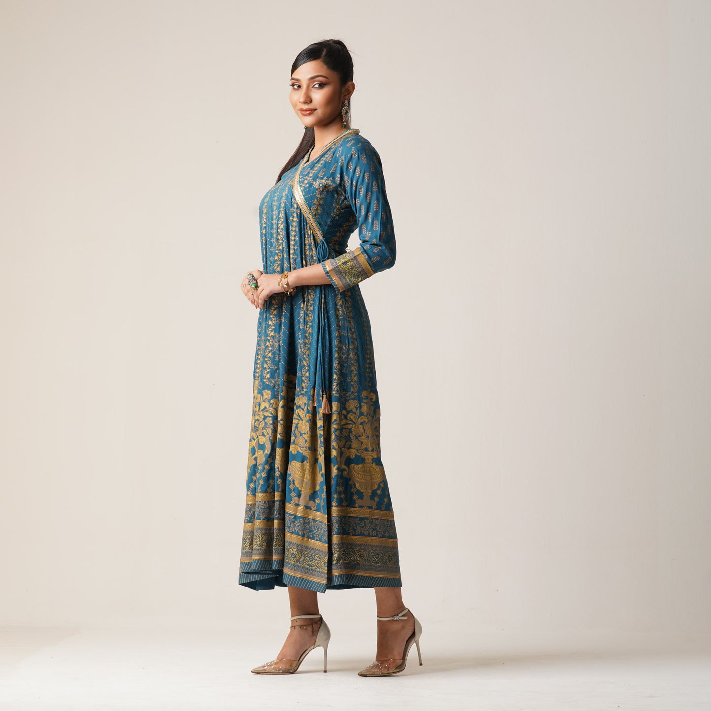 Womens Premium Kurti-Teal