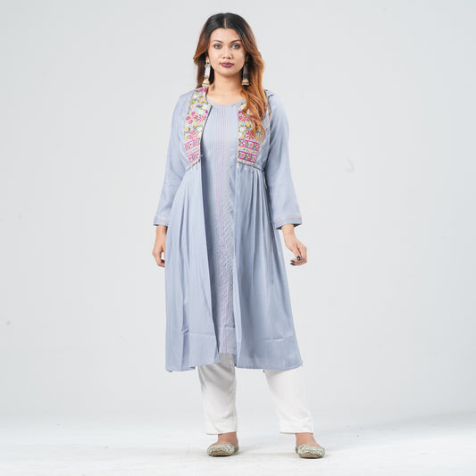 Women’s Georgette Layered Kurti