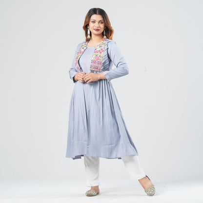 Women’s Georgette Layered Kurti