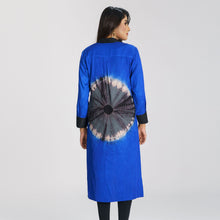 Load image into Gallery viewer, Women&#39;s Blue Tie-Dye Kurti
