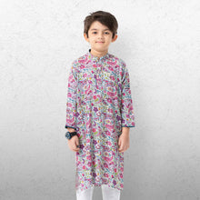 Load image into Gallery viewer, BOYS BASIC PANJABI-OFF WHITE PRINT
