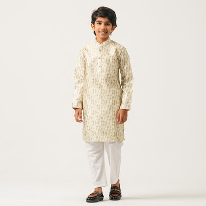 Boy's Olive Panjabi