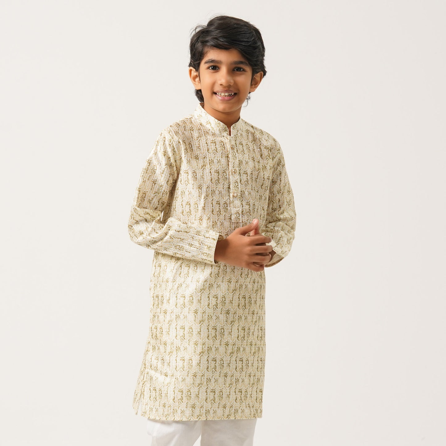 Boy's Olive Panjabi