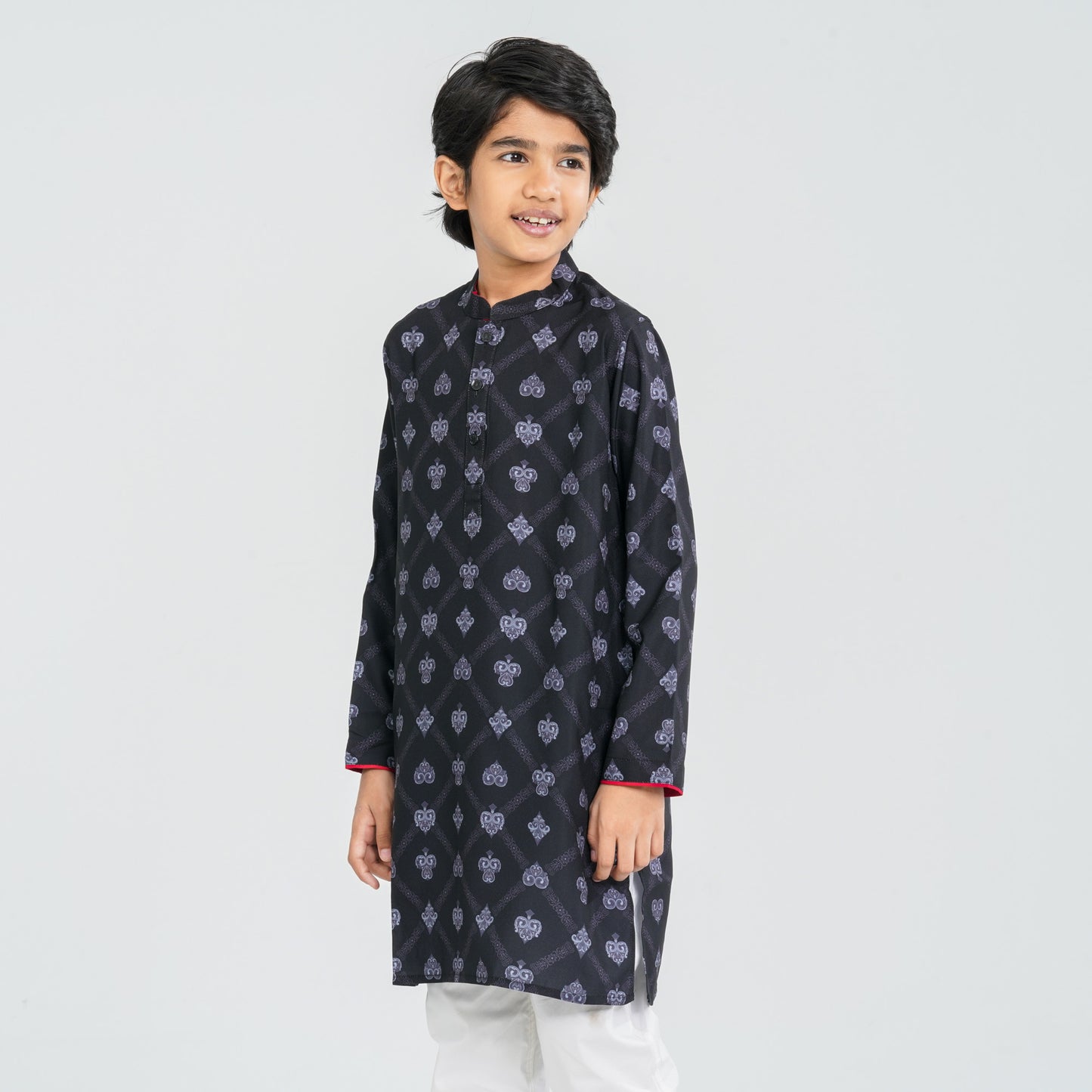 Boy's Black Blended Panjabi