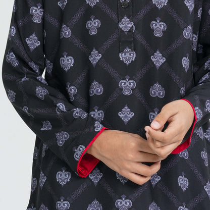 Boy's Black Blended Panjabi