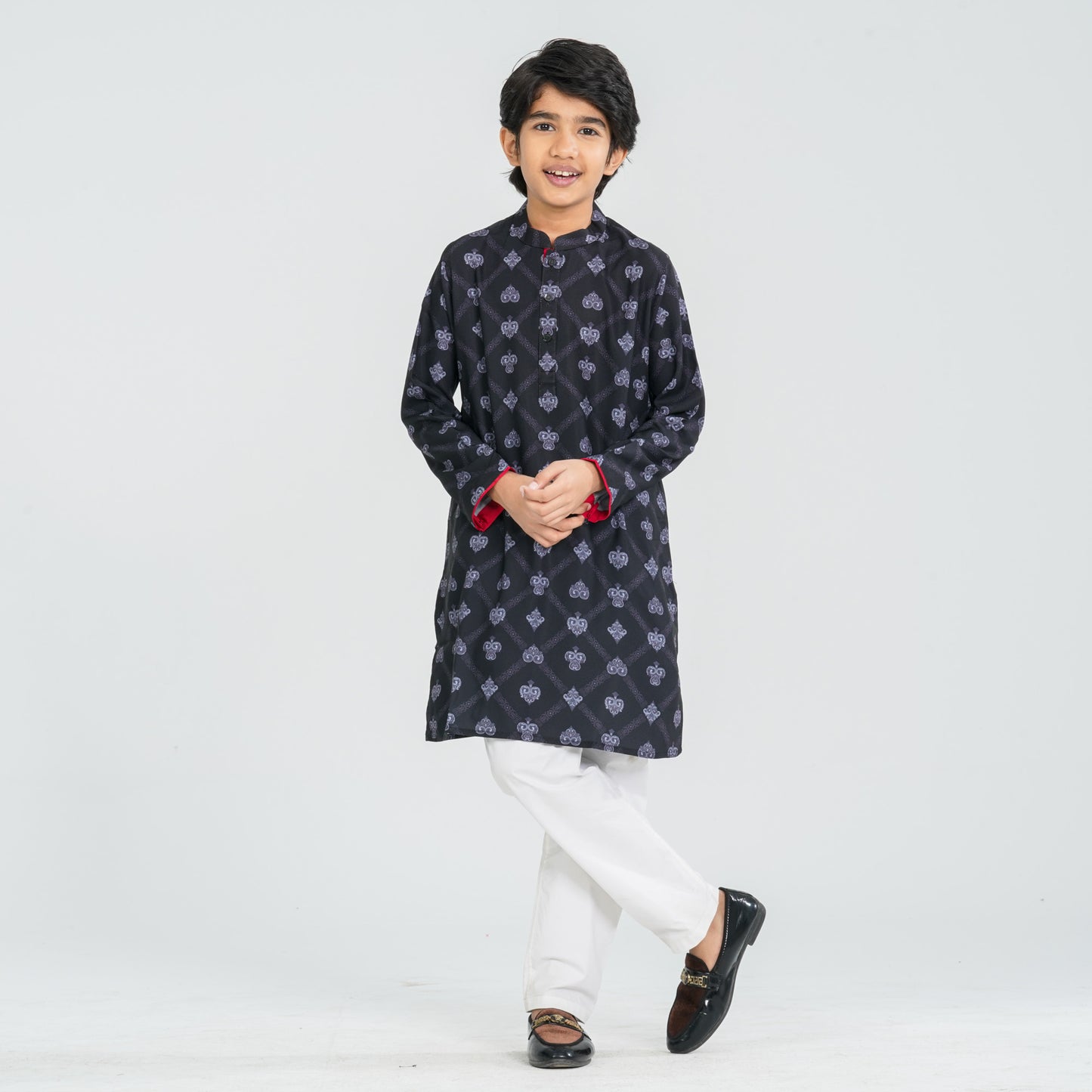 Boy's Black Blended Panjabi