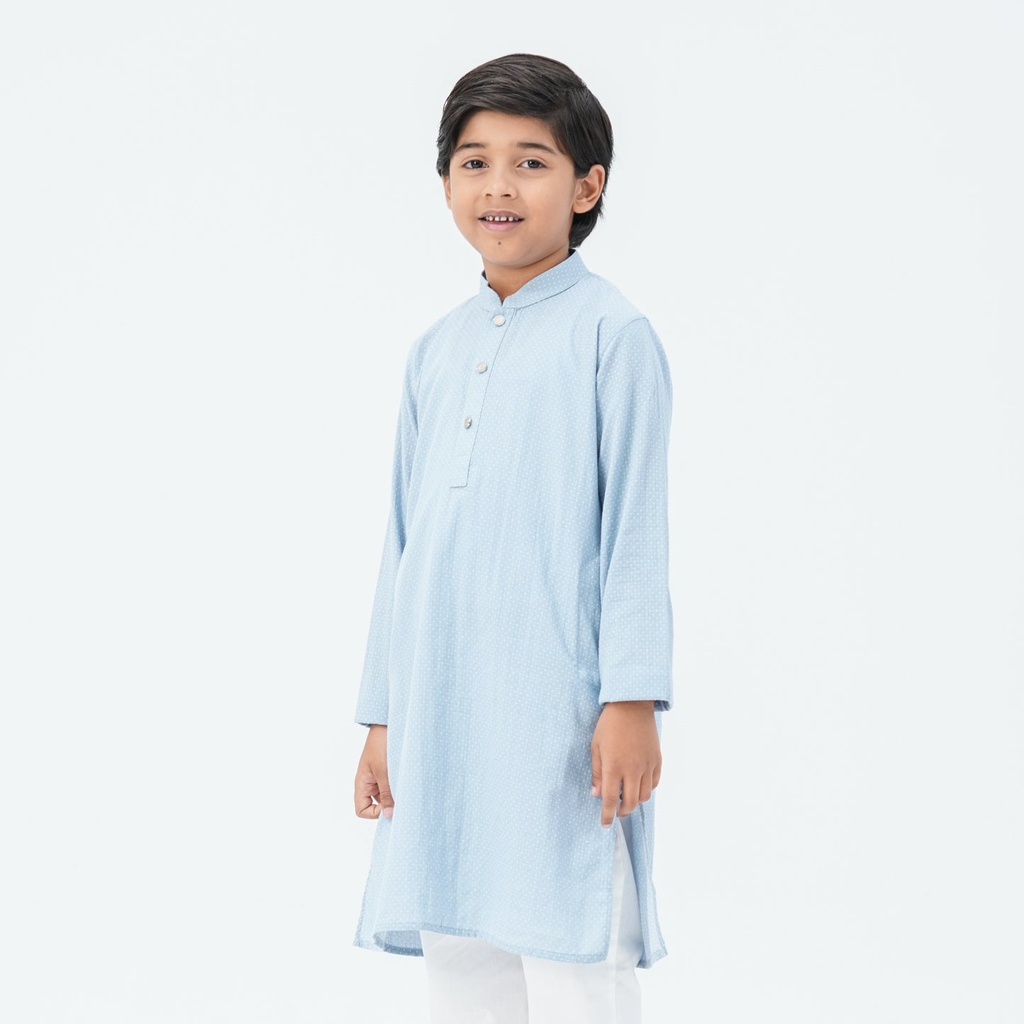 Boy's Cotton Sky Blue Panjabi