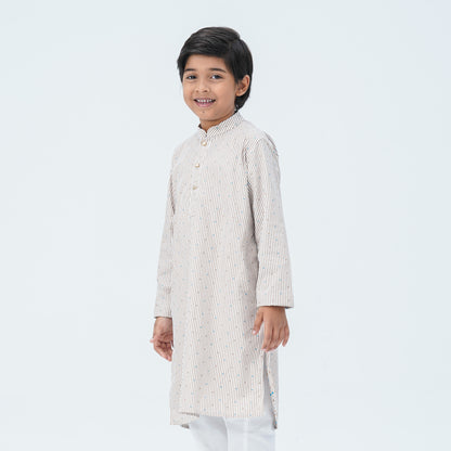 Boy's Cotton Beige Panjabi