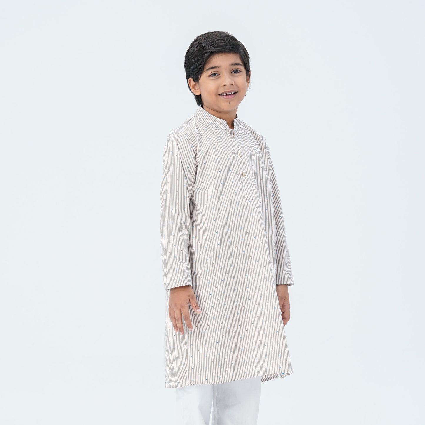 Boy's Cotton Beige Panjabi
