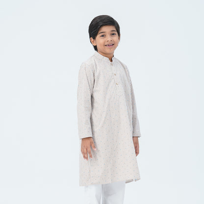 Boy's Cotton Beige Panjabi