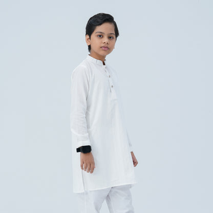 Boy's Cotton White Panjabi