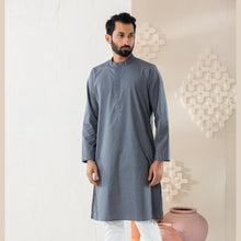 Load image into Gallery viewer, Men&#39;s Grey Cotton Panjabi
