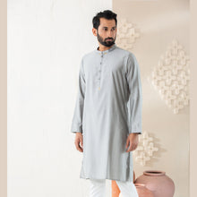 Load image into Gallery viewer, Men&#39;s Grey Cotton Panjabi
