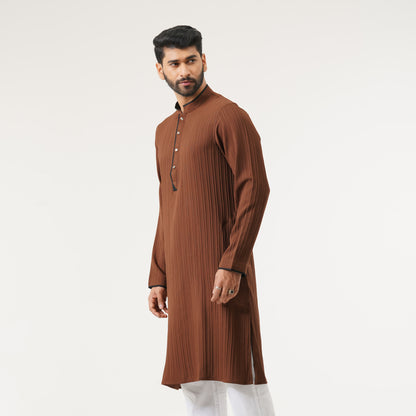 Mens Brown Basic Panjabi
