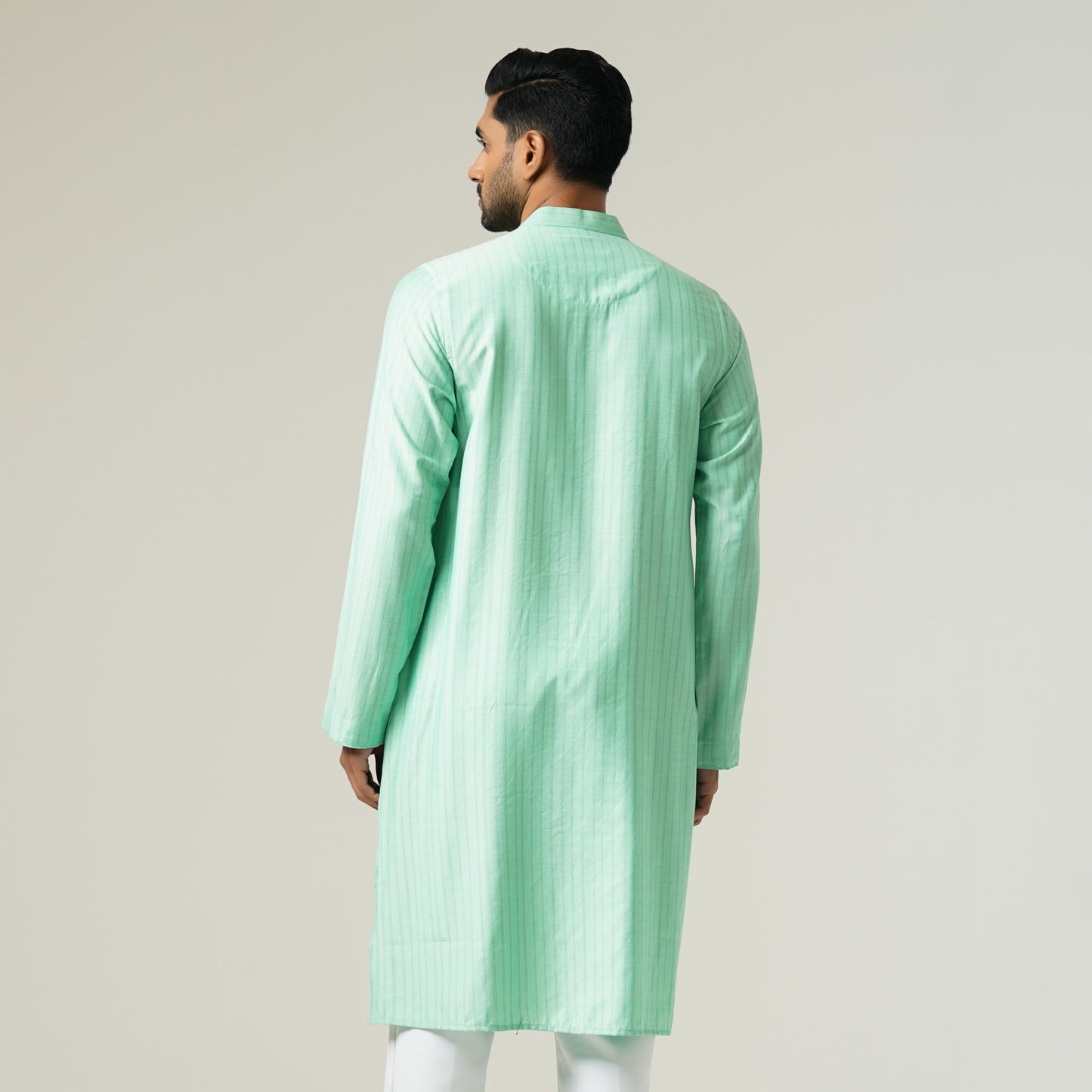 Mens Basic Pistachio Green Panjabi