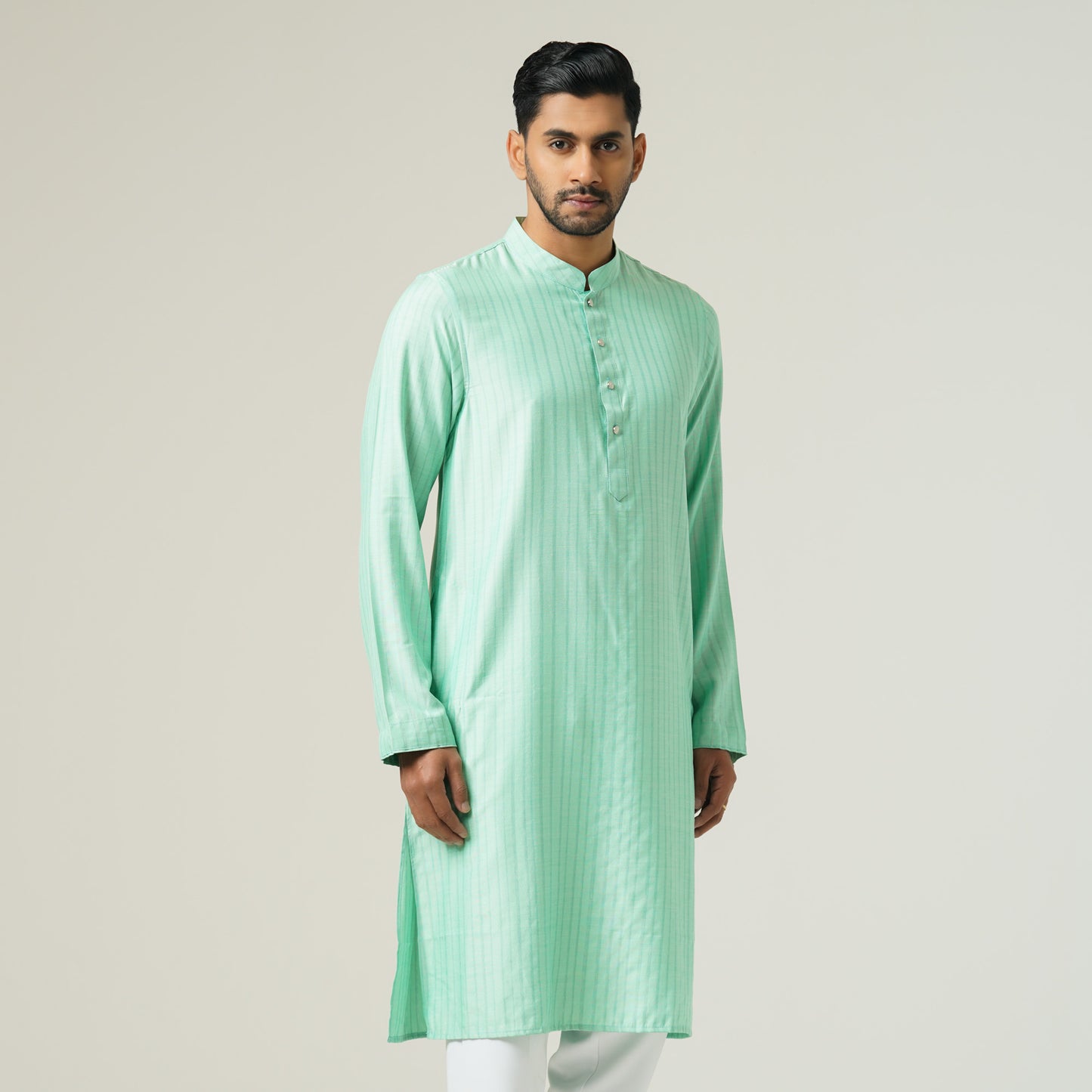 Mens Basic Pistachio Green Panjabi