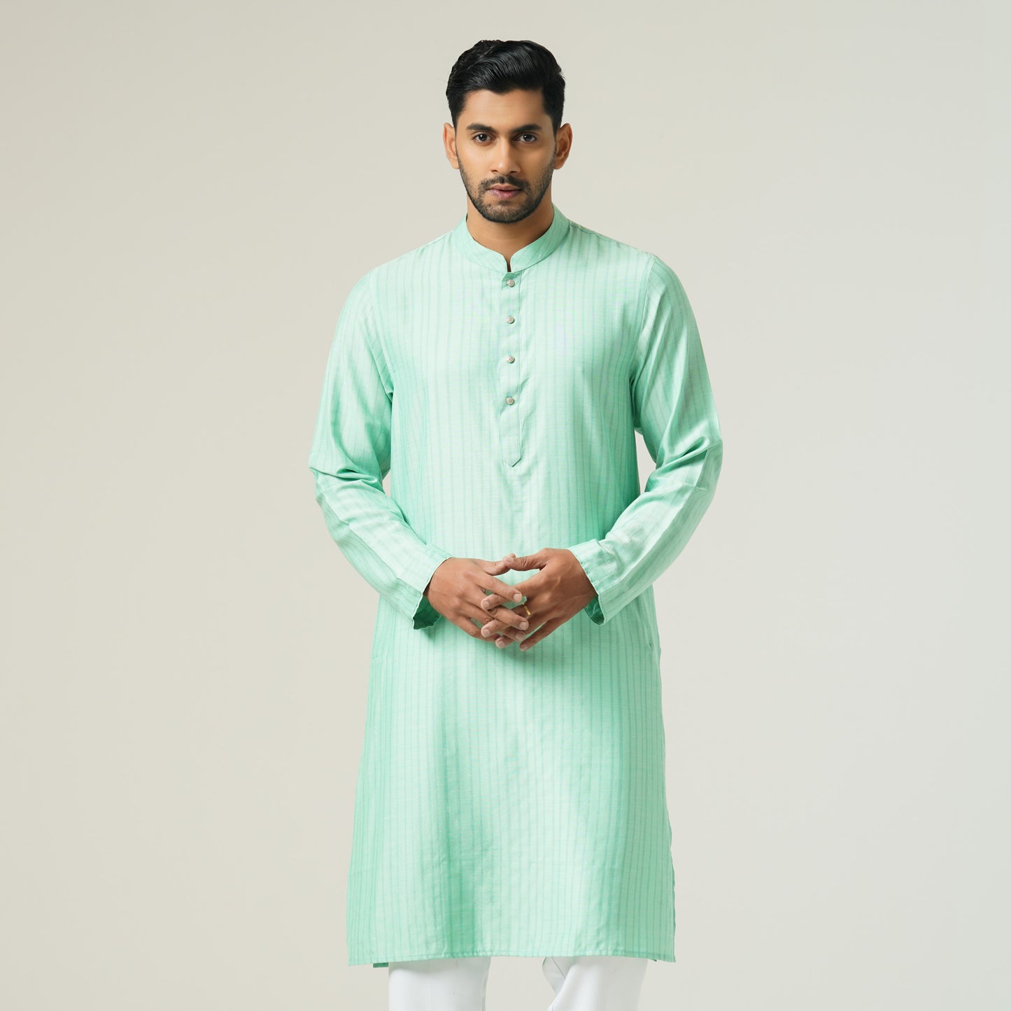 Mens Basic Pistachio Green Panjabi