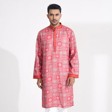 Load image into Gallery viewer, Mens Burnt Orange Printed Panjabi
