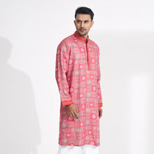 Load image into Gallery viewer, Mens Burnt Orange Printed Panjabi
