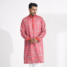 Load image into Gallery viewer, Mens Burnt Orange Printed Panjabi
