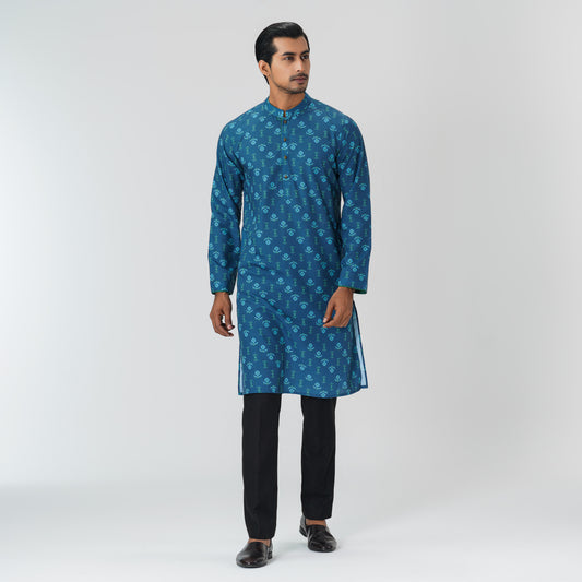 Mens Blue Basic Panjabi